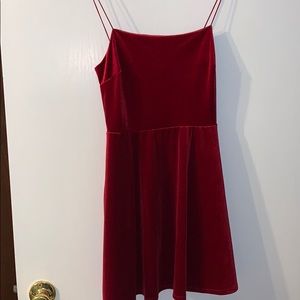 Urban Outfitters Red Velvet dress
